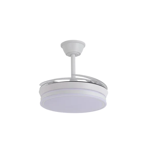 VENTILATORE DA SOFFITTO LED 40W REGOLABILE CON PALE RETRATTILI DARIEL