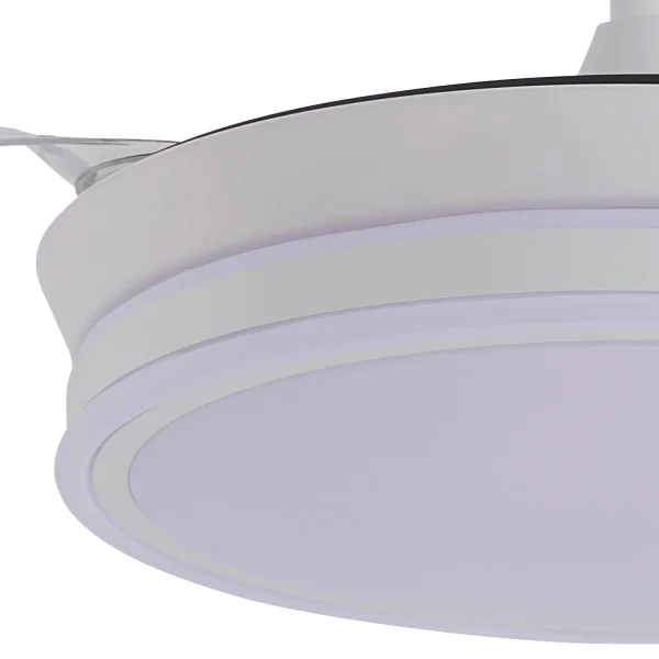 VENTILATORE DA SOFFITTO LED 40W REGOLABILE CON PALE RETRATTILI DARIEL