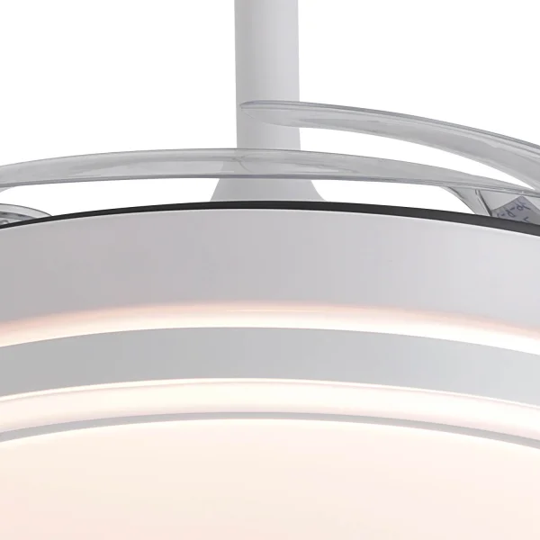 VENTILATORE DA SOFFITTO LED 40W REGOLABILE CON PALE RETRATTILI DARIEL