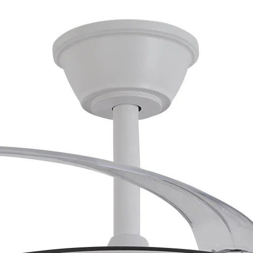 VENTILATORE DA SOFFITTO LED 55W REGOLABILE CON PALE RETRATTILI BIANCO DARIEL
