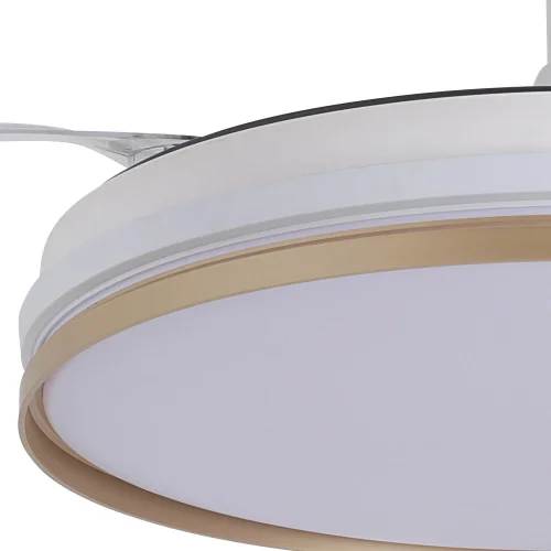 VENTILATORE DA SOFFITTO LED 55W REGOLABILE CON PALE RETRATTILI BIANCO/ORO AURELIO