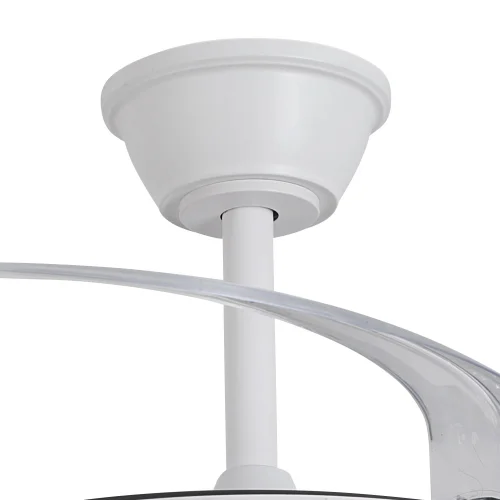 VENTILATORE DA SOFFITTO LED 55W REGOLABILE CON PALE RETRATTILI BIANCO/ORO AURELIO
