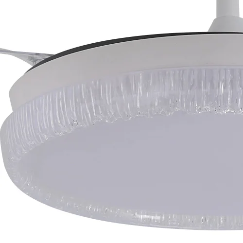 VENTILATORE DA SOFFITTO LED 55W REGOLABILE PALE RETRATTILI BIANCO NERIO