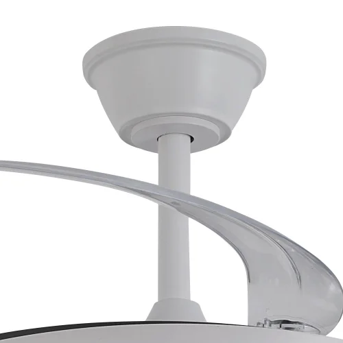 VENTILATORE DA SOFFITTO LED 55W REGOLABILE PALE RETRATTILI BIANCO NERIO