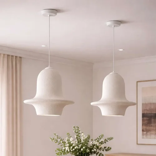 LAMPADA DA SOFFITTO 1 LUCE E27 35CM BIANCA RENATA