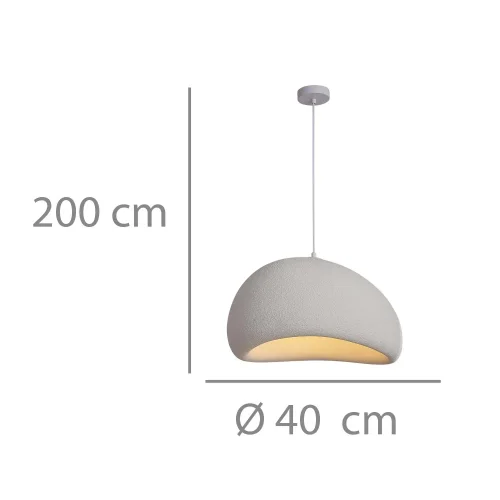LAMPADA DA SOFFITTO 1 LUCE E27 40CM BIANCA VANIA