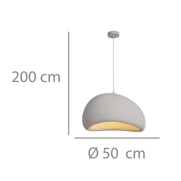LAMPADA DA SOFFITTO 1 LUCE E27 50CM BIANCA VANIA
