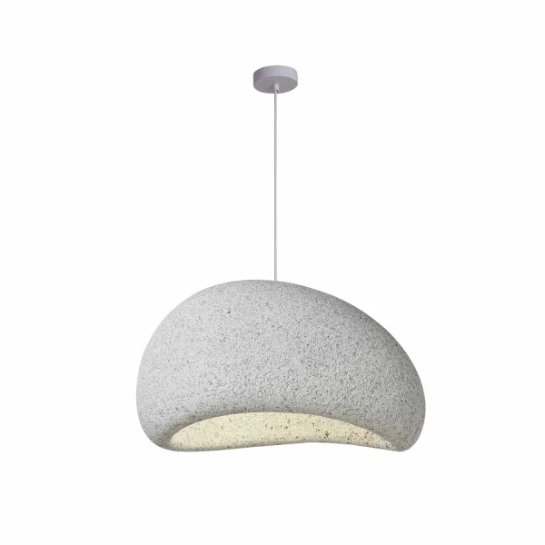 LAMPADA DA SOFFITTO 1 LUCE E27 40CM GRIGIA EFFETTO PIETRA DIONE