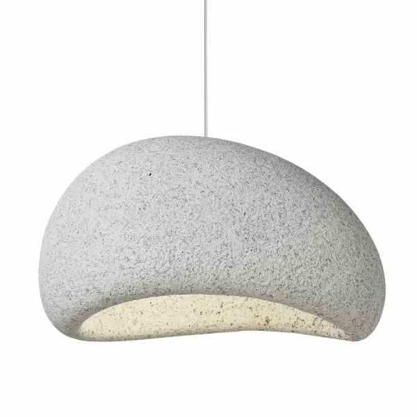 LAMPADA DA SOFFITTO 1 LUCE E27 50CM GRIGIA EFFETTO PIETRA DIONE