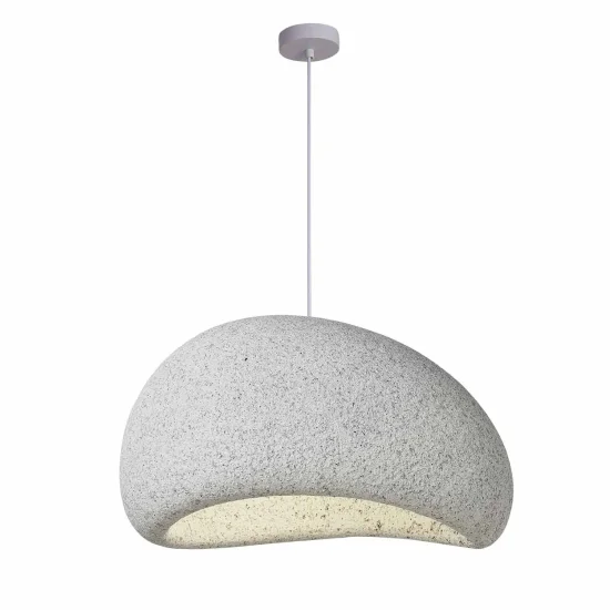 LAMPADA DA SOFFITTO 1 LUCE E27 50CM GRIGIA EFFETTO PIETRA DIONE 2