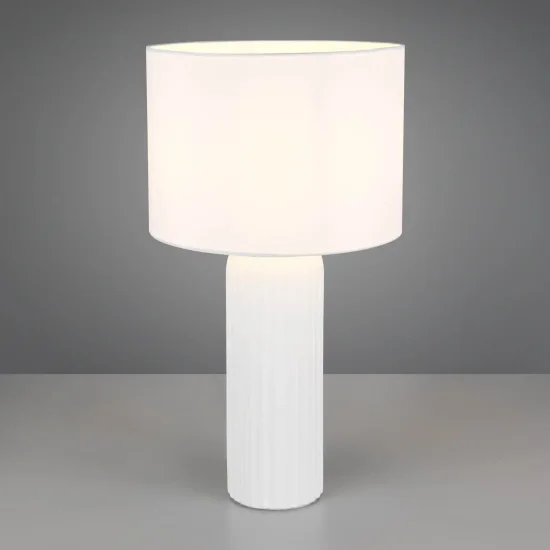 LAMPADA DA TAVOLO IN CERAMICA BIANCA E27 51CM THALEN