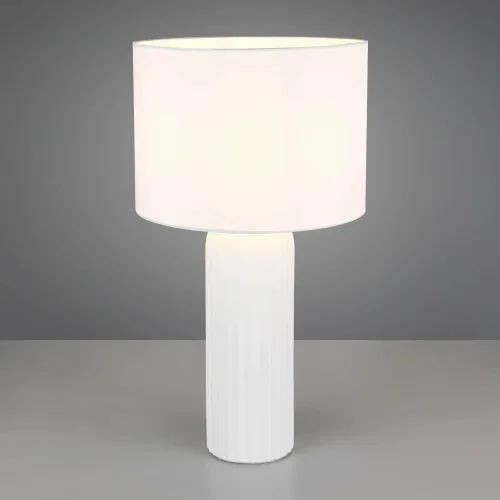 LAMPADA DA TAVOLO IN CERAMICA BIANCA E27 51CM THALEN