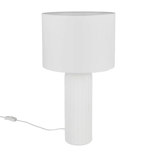 LAMPADA DA TAVOLO IN CERAMICA BIANCA E27 51CM THALEN 2