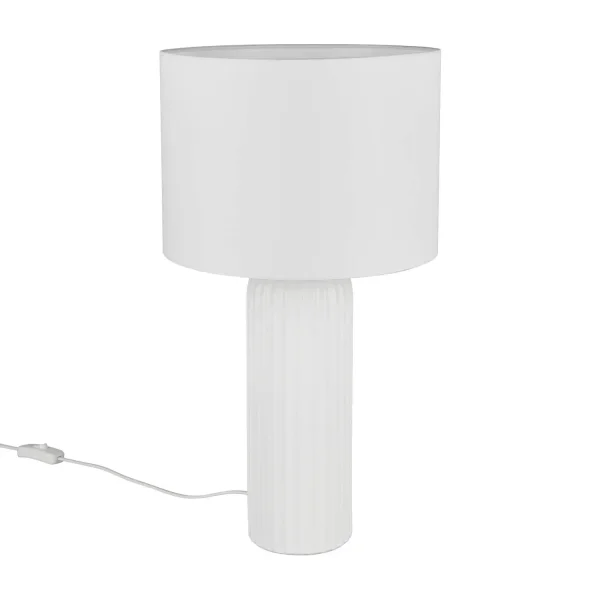 LAMPADA DA TAVOLO IN CERAMICA BIANCA E27 51CM THALEN