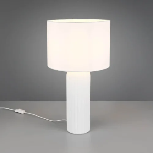 LAMPADA DA TAVOLO IN CERAMICA BIANCA E27 51CM THALEN