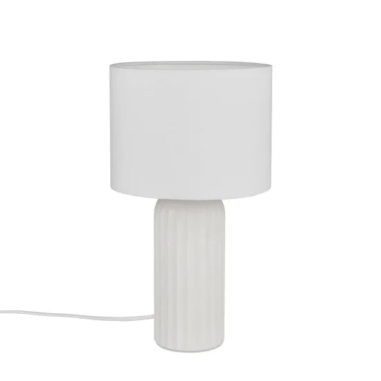 LAMPADA DA TAVOLO IN CERAMICA BIANCA E27 36CM THALEN 2