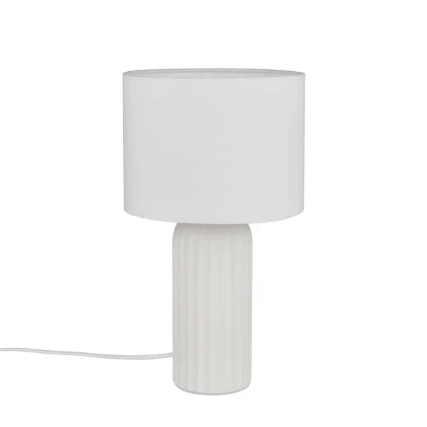 LAMPADA DA TAVOLO IN CERAMICA BIANCA E27 36CM THALEN