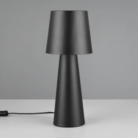 LAMPADA DA TAVOLO METALLO NERO E27 OBELVIA 2