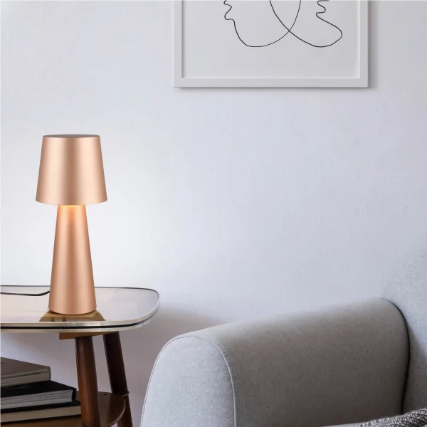 LAMPADA DA TAVOLO IN METALLO MARRONE E27 OBELVIA