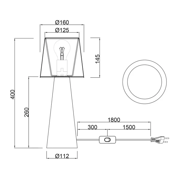 LAMPADA DA TAVOLO IN METALLO MARRONE E27 OBELVIA