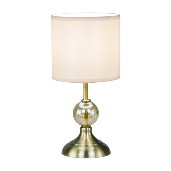 LAMPADA DA TAVOLO METALLO CUOIO E14 MIRABELLA