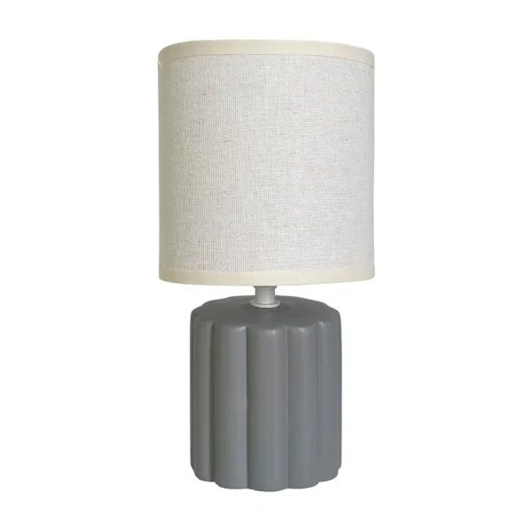LAMPADA DA TAVOLO CERAMICA GRIGIA E14 BONNIE