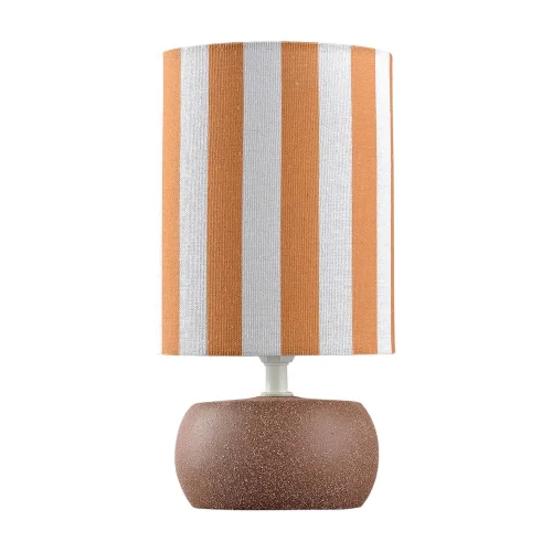 LAMPADA DA TAVOLO IN CERAMICA MARRONE E14 27 CM ZAIRE
