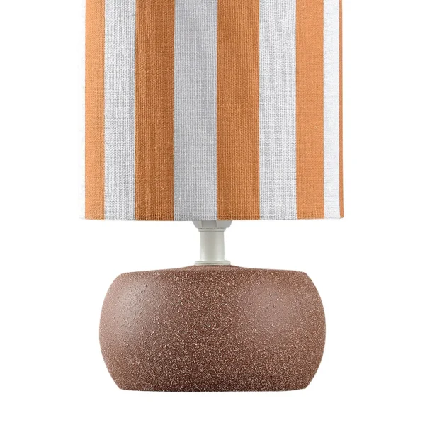LAMPADA DA TAVOLO IN CERAMICA MARRONE E14 27 CM ZAIRE