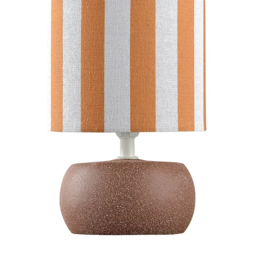 LAMPADA DA TAVOLO IN CERAMICA MARRONE E14 27 CM ZAIRE