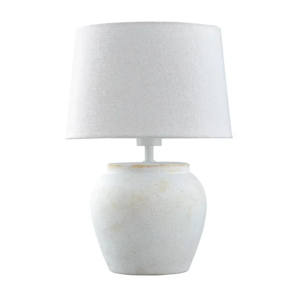 LAMPADA DA TAVOLO IN CERAMICA BIANCA E27 AYLA