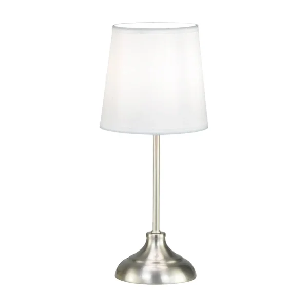 LAMPADA DA TAVOLO METALLO NICHEL SATINATO E14 THARION