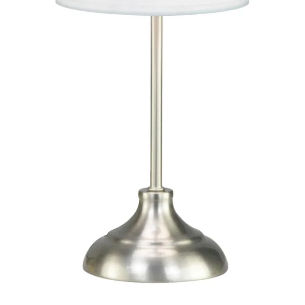 LAMPADA DA TAVOLO METALLO NICHEL SATINATO E14 THARION