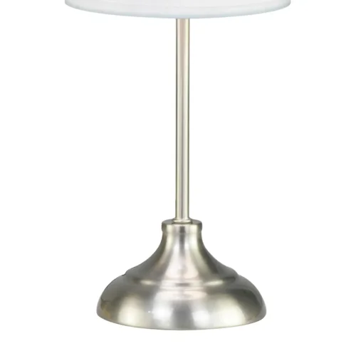 LAMPADA DA TAVOLO METALLO NICHEL SATINATO E14 THARION