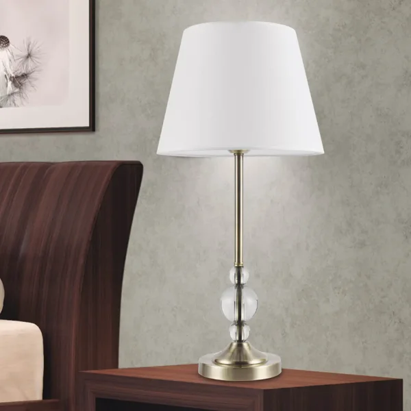 LAMPADA DA TAVOLO IN METALLO BRONZO INVECCHIATO E27 KAELIS