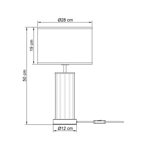 LAMPADA DA TAVOLO METALLO OTTONE E27 50CM NEREYA
