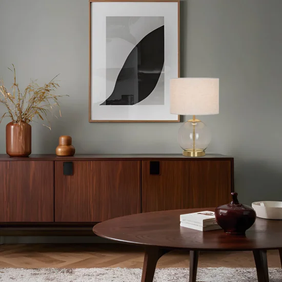 LAMPADA DA TAVOLO METALLO OTTONE E27 45CM MIREL 2