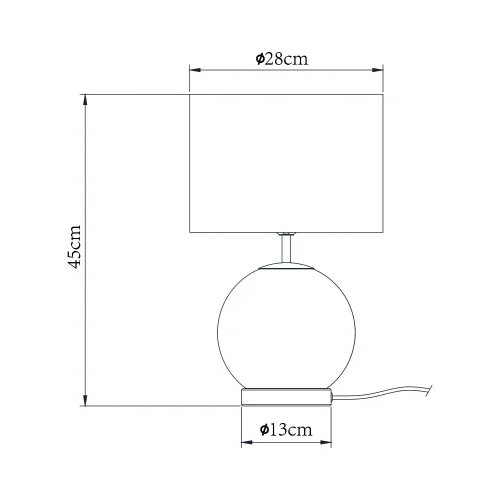 LAMPADA DA TAVOLO METALLO OTTONE E27 45CM MIREL