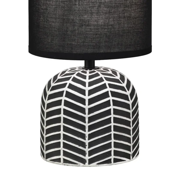 LAMPADA DA TAVOLO IN CERAMICA NERO/BIANCO E14 ELTONIA