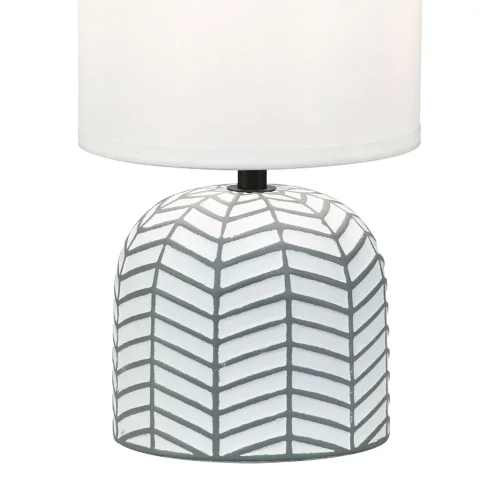 LAMPADA DA TAVOLO IN CERAMICA BIANCO/GRIGIO E14 ELTONIA