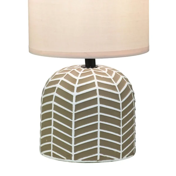 LAMPADA DA TAVOLO IN CERAMICA MARRONE/BIANCO E14 ELTONIA