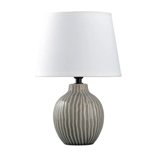 LAMPADA DA TAVOLO IN CERAMICA GRIGIO/BIANCO E14 DALITHA
