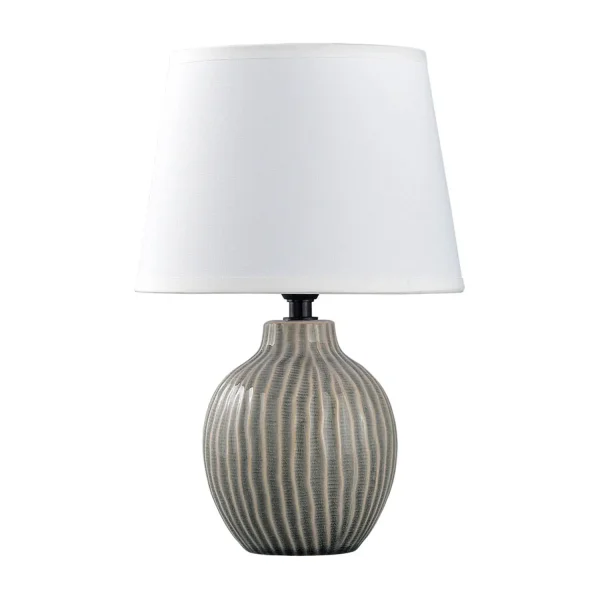 LAMPADA DA TAVOLO IN CERAMICA GRIGIO/BIANCO E14 DALITHA