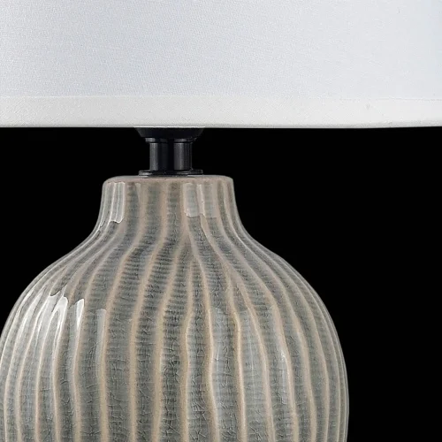 LAMPADA DA TAVOLO IN CERAMICA GRIGIO/BIANCO E14 DALITHA