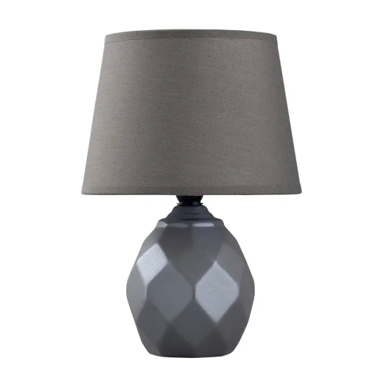 LAMPADA DA TAVOLO IN CERAMICA MARRONE E14 SYMETRA