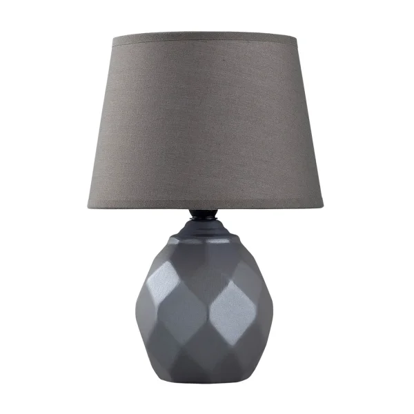 LAMPADA DA TAVOLO IN CERAMICA MARRONE E14 SYMETRA