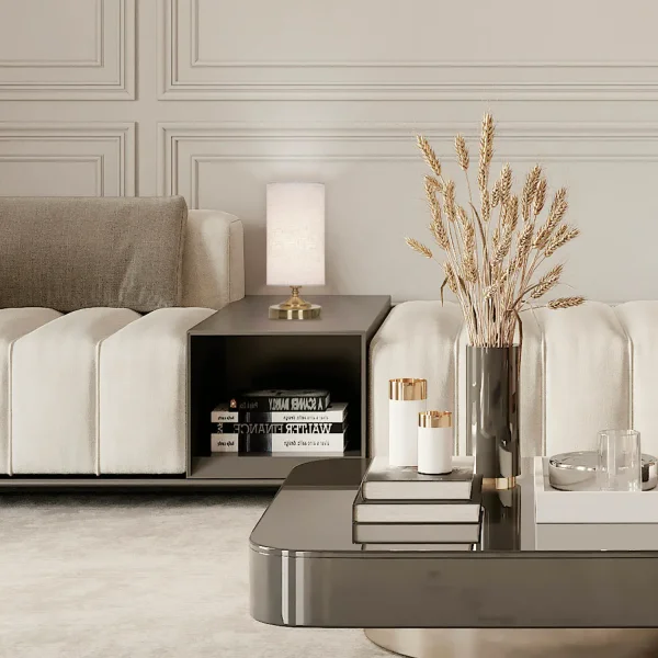 LAMPADA DA TAVOLO IN METALLO BRONZO INVECCHIATO E14 TRIELLA