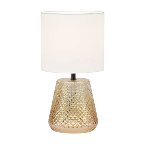 LAMPADA DA TAVOLO IN VETRO AMBRA E27 DEKI