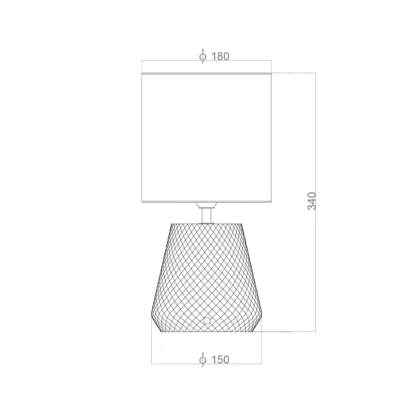 LAMPADA DA TAVOLO IN VETRO AMBRA E27 DEKI