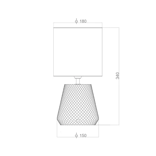 LAMPADA DA TAVOLO IN VETRO AMBRA E27 DEKI