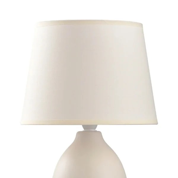 LAMPADA DA TAVOLO IN CERAMICA BIANCA E14 SARIEL
